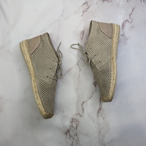Dolce Vita Bootie Women 10 Brown Trilby Chukka Perforated Suede Shoe Espadrille - Picture 5 of 12